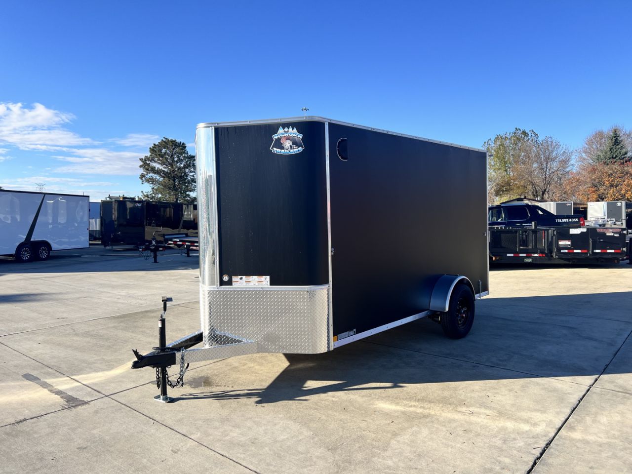 New 2026 Bighorn R&M 6x12 + 2V 6 inches Taller 78” Enclosed DOUBLE DOORS Cargo Trailer
