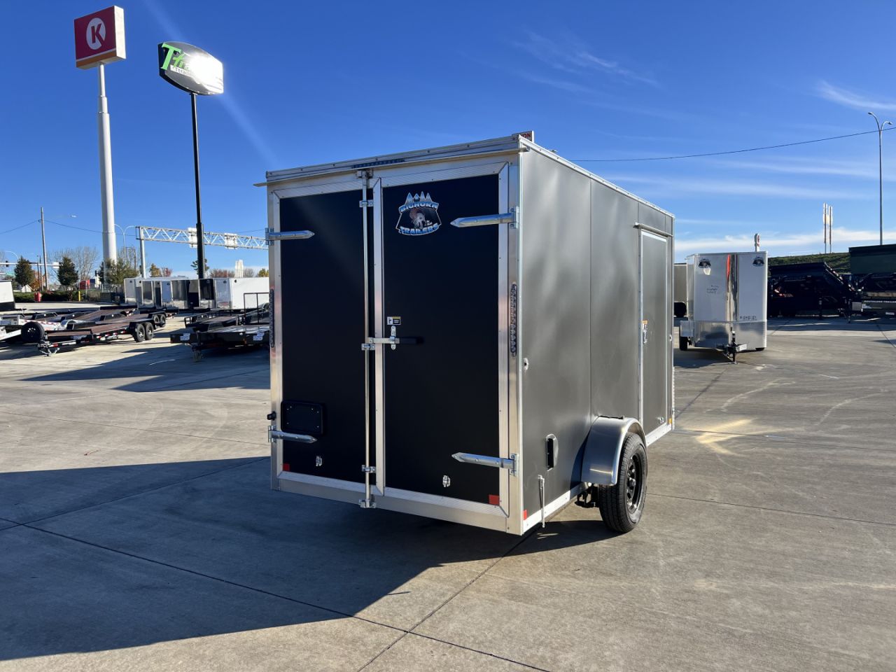 New 2026 Bighorn R&M 6x12 + 2V 6 inches Taller 78” Enclosed DOUBLE DOORS Cargo Trailer