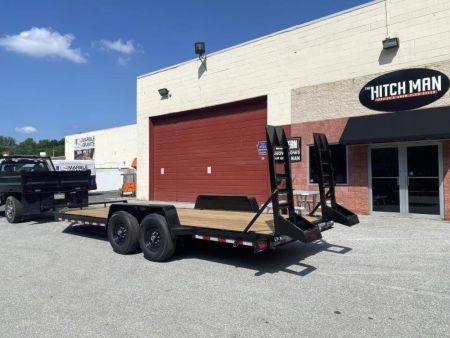 New 7 x 20 EH14 BWISE Implement Equipment Trailer 14k **Hammertone Black