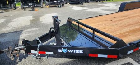 New 7 x 20 EH14 BWISE Implement Equipment Trailer 14k **Hammertone Black