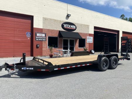 New 7 x 20 EH14 BWISE Implement Equipment Trailer 14k **Hammertone Black