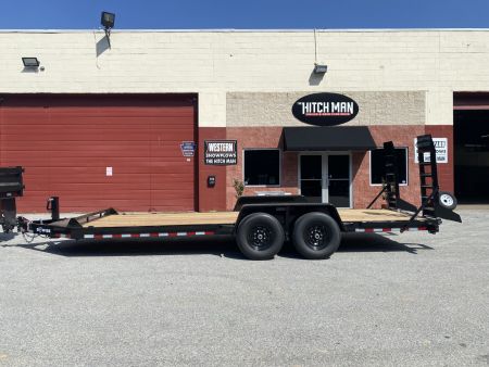 New 7 x 20 EH14 BWISE Implement Equipment Trailer 14k **Hammertone Black