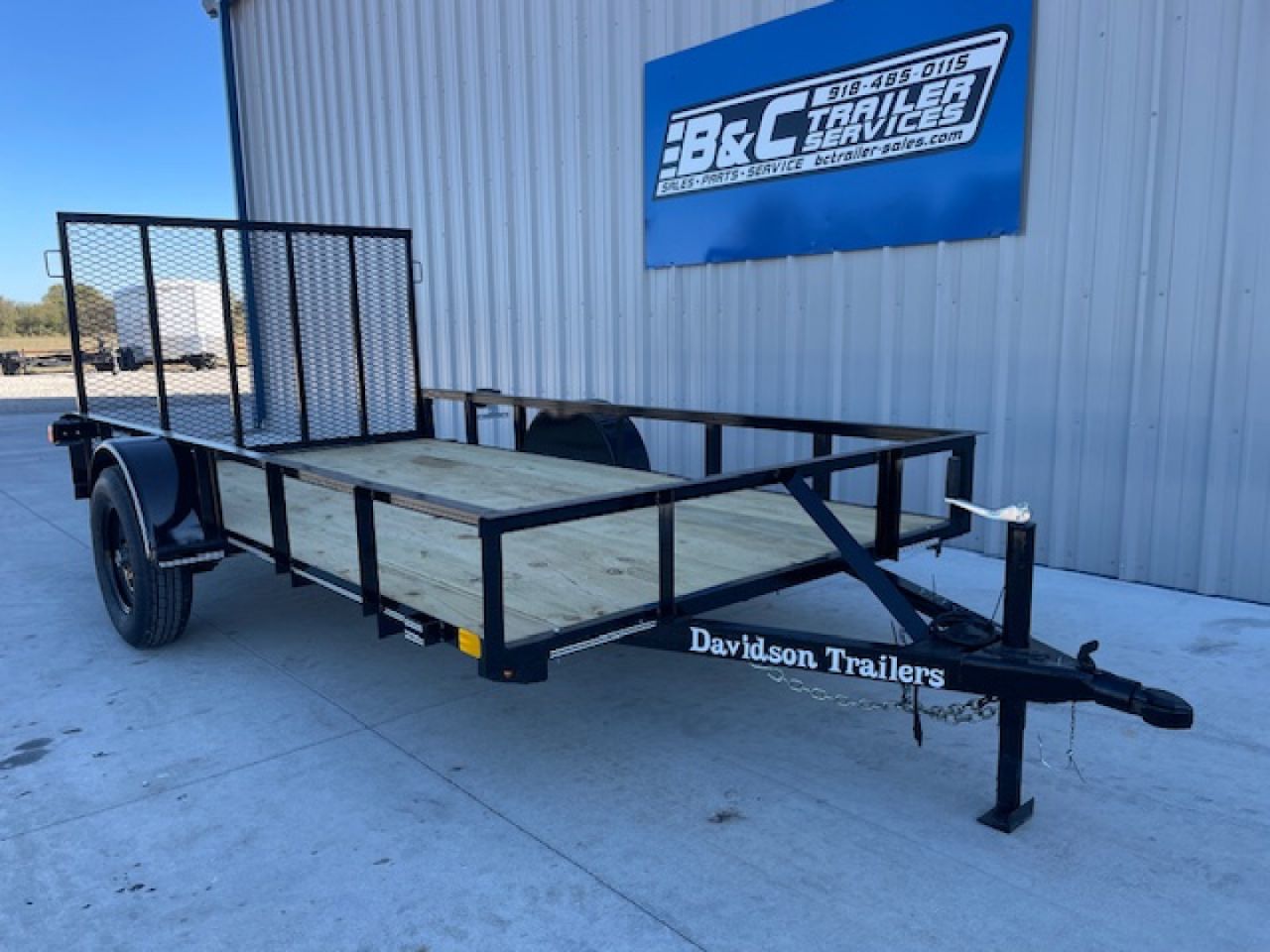 New 2026 DAVIDSON 72X12 SINGLE AXLE UTILITY W/ 4' GATE