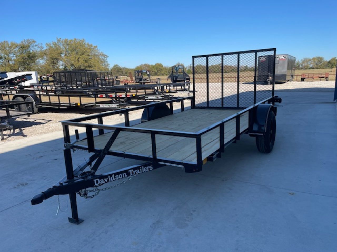New 2026 DAVIDSON 72X12 SINGLE AXLE UTILITY W/ 4' GATE