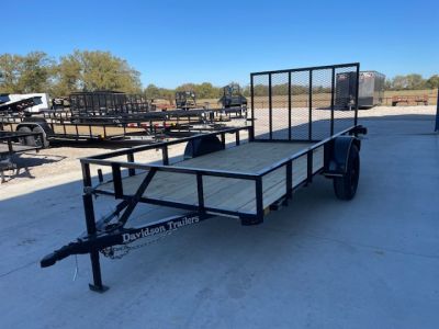 New 2026 DAVIDSON 72X12 SINGLE AXLE UTILITY W/ 4' GATE