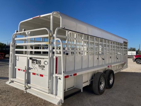 New 2026 Big Bend 24' X 6.8' Stock Trailer/ Swing/ Slider Gate