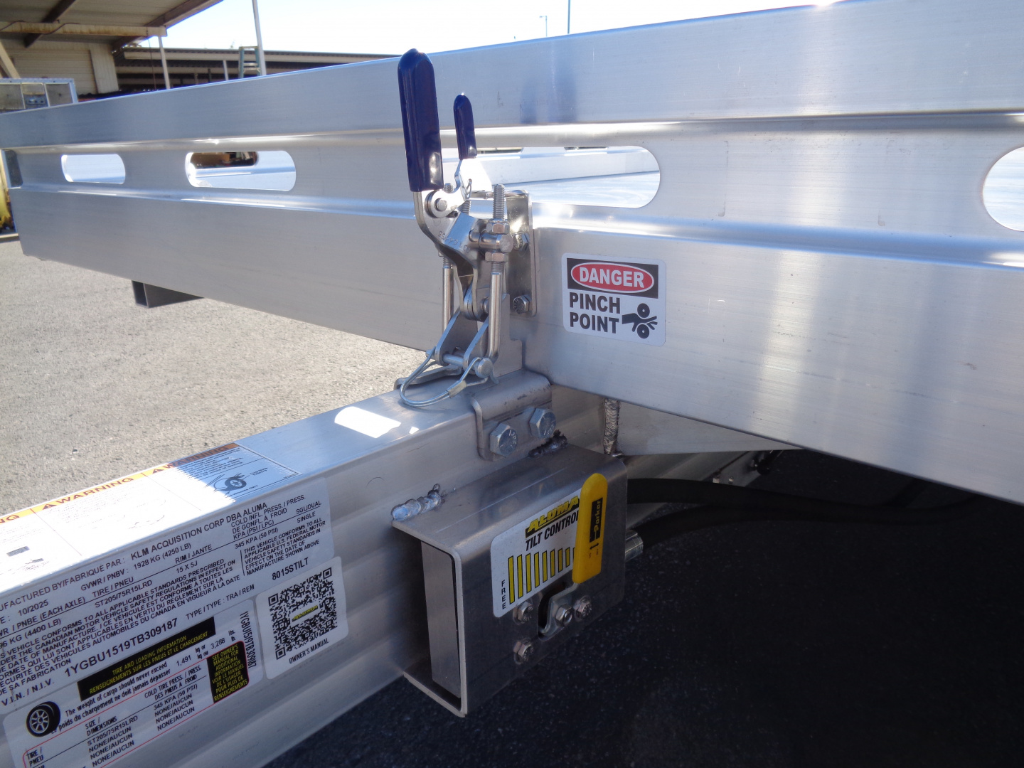 New 2026 Aluma * 8015S TILT * 15Ft Single Axle Tilt Aluminum ATV Trailer
