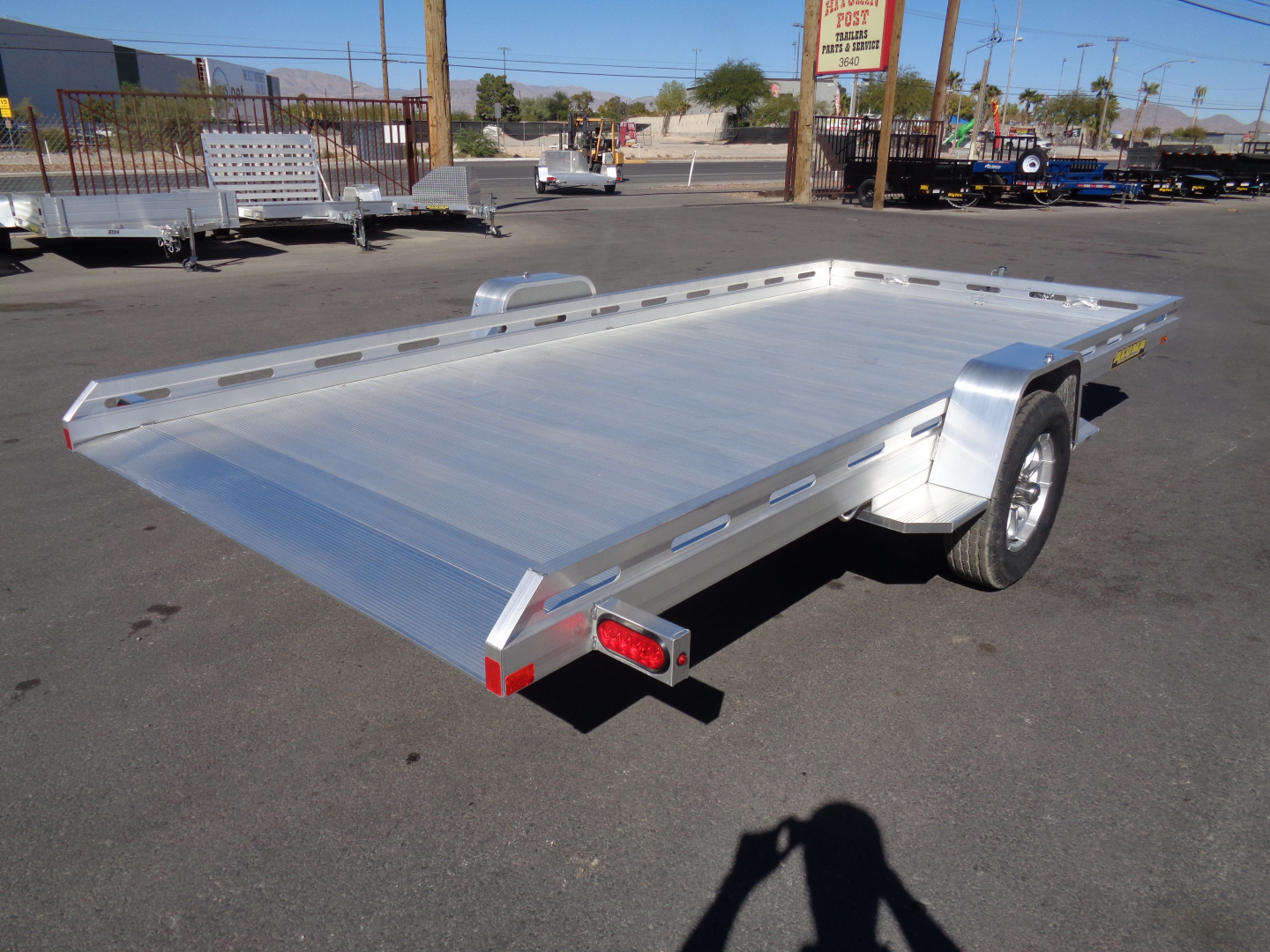 New 2026 Aluma * 8015S TILT * 15Ft Single Axle Tilt Aluminum ATV Trailer