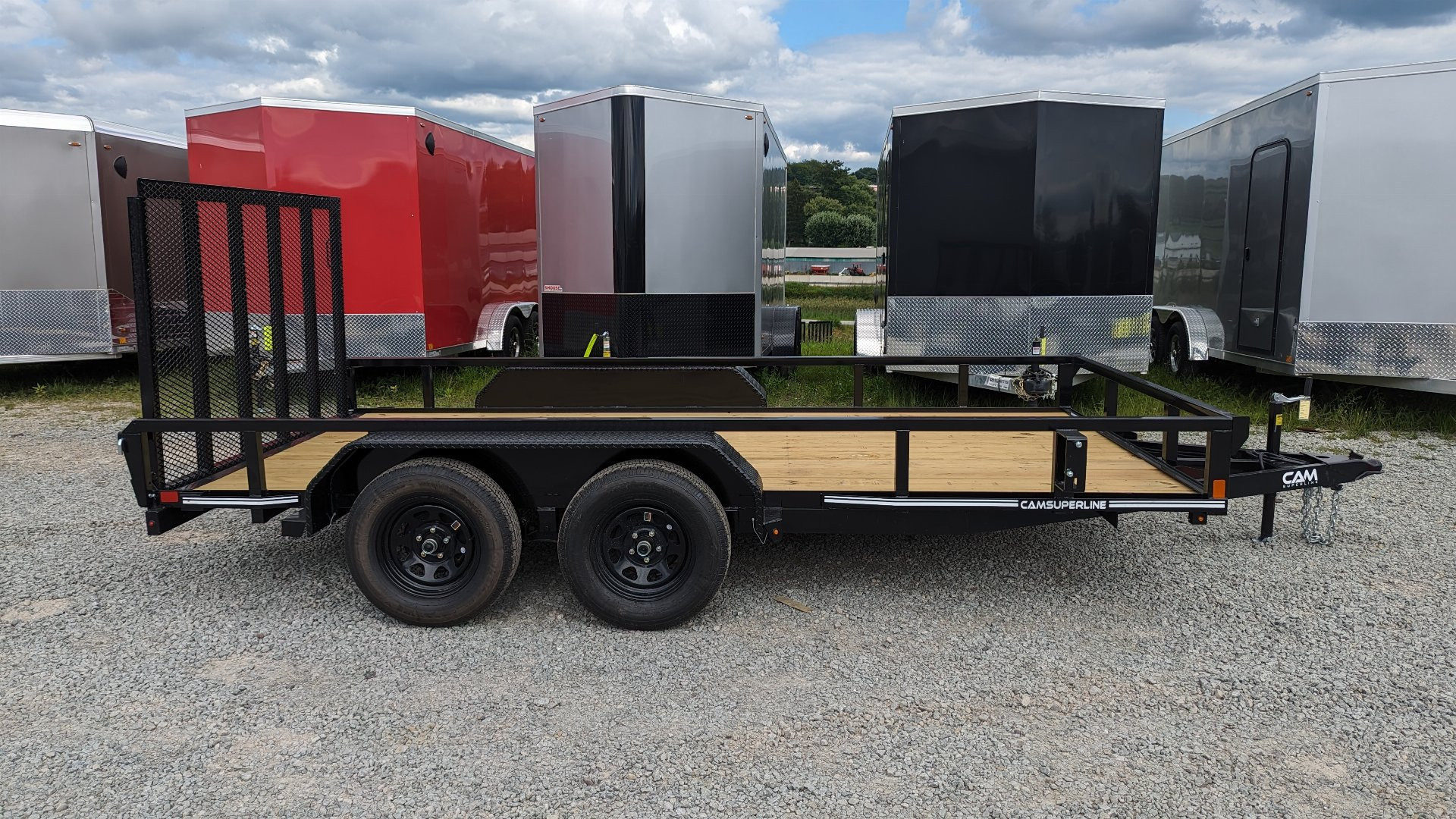 New 2026 CAM Superline 7x14 Tandem Utility Trailer w/ Spring Assist Gate