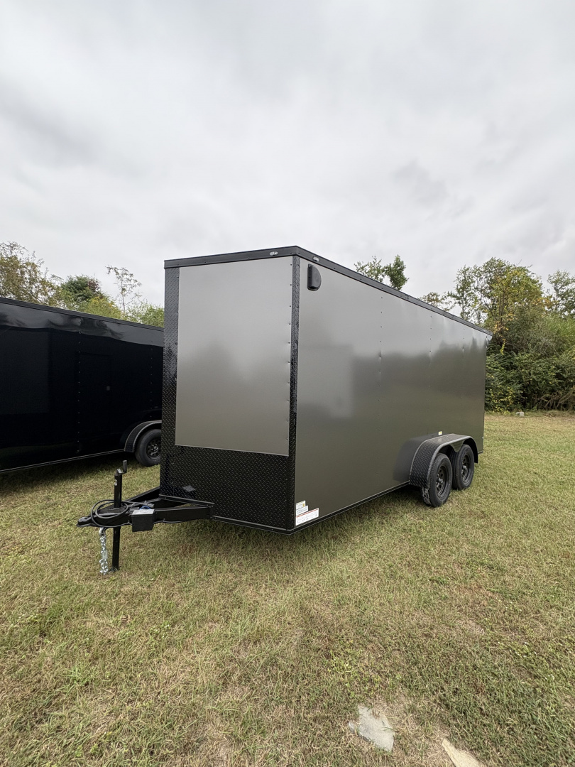 New 2026 Cargo United 7x16TA 7' .080 PolyCor Blackout Package Rear Wing Cargo / Enclosed Trailer