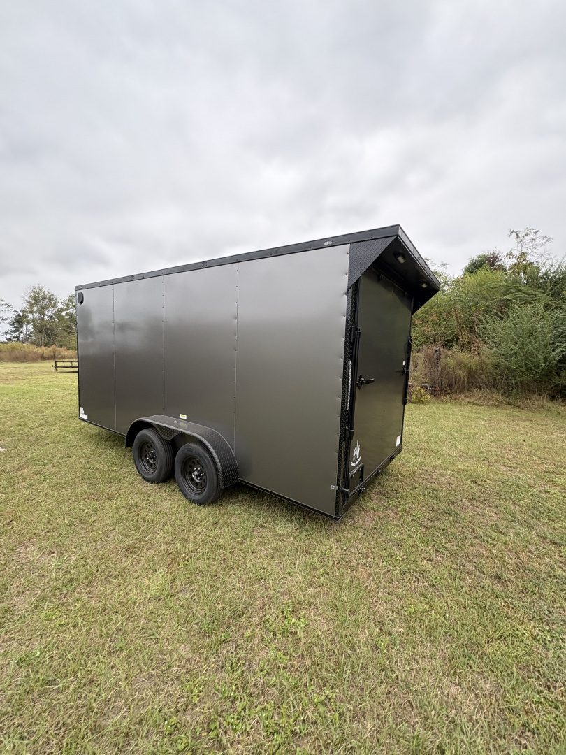 New 2026 Cargo United 7x16TA 7' .080 PolyCor Blackout Package Rear Wing Cargo / Enclosed Trailer