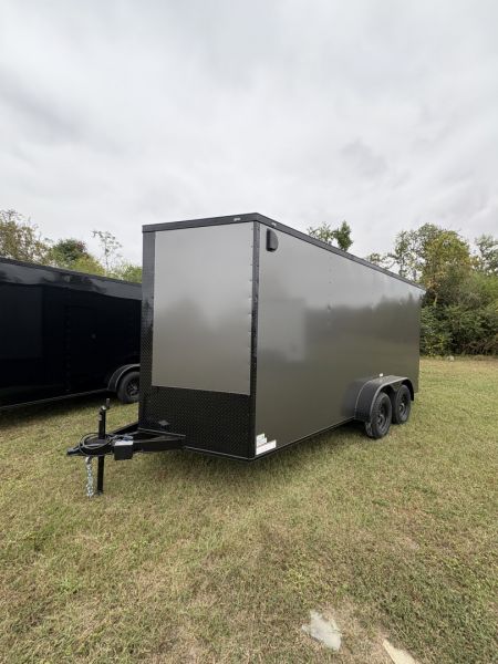 New 2026 Cargo United 7x16TA 7' .080 PolyCor Blackout Package Rear Wing Cargo / Enclosed Trailer