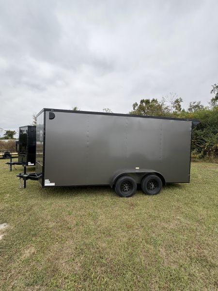 New 2026 Cargo United 7x16TA 7' .080 PolyCor Blackout Package Rear Wing Cargo / Enclosed Trailer