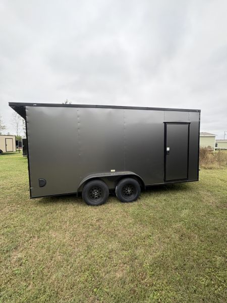New 2026 Cargo United 7x16TA 7' .080 PolyCor Blackout Package Rear Wing Cargo / Enclosed Trailer
