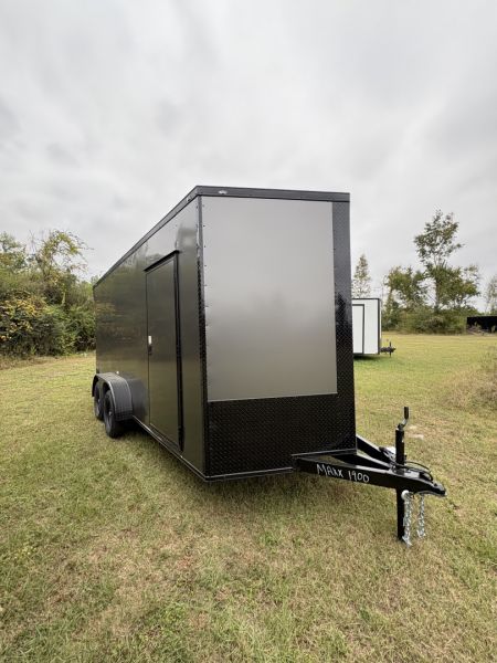 New 2026 Cargo United 7x16TA 7' .080 PolyCor Blackout Package Rear Wing Cargo / Enclosed Trailer