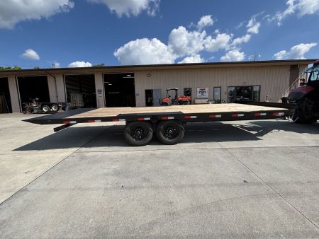 New  SCRATCH & DENT SALE  2026 Down 2 Earth Trailers 24' Deckover - Hydraulic Tilt Trailer w/ Winch Plate - 14000#GVWR