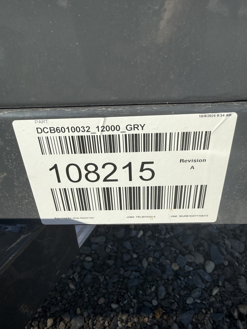 New 2026 Norstar DCB6010032_12000_GRY Dump Trailer