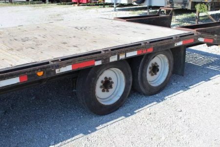Used 2007 Wil-Ro GOOSENECK FLAT BED Equipment Trailer