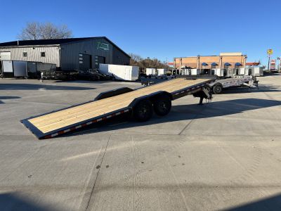 New NEW 2026 H&H Speedloader 24’ POWER TILT,HYD JACK, Drive Over Fender flatbed EXTRA WIDE 102” 2-7000 lb axles = 14K
