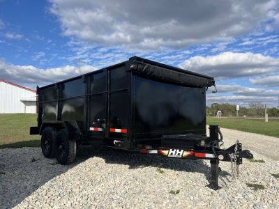 New 2026 H & H Trailers 7x14 High Side Dump Trailer, 14k GVWR