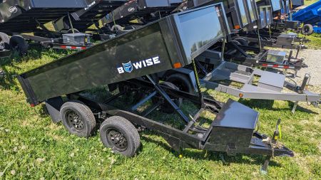 New 2026 BWise 6x10 Deckover Dump Trailer w/ One Piece Gate (7K GVW)