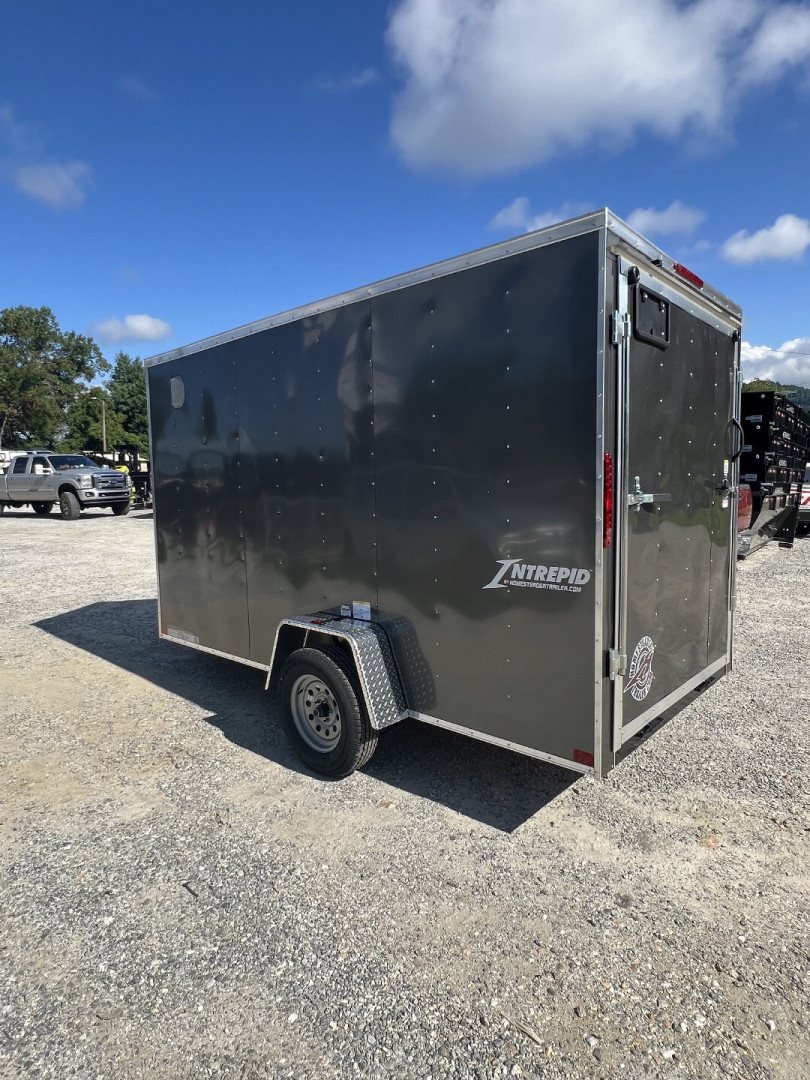 New 2026 Homesteader Trailer / 612IS / 6' wide x 12' Long / 32" Side Door / Ramp Rear Door / 6'6' Interior Height / .030 Charcoal Gray Aluminum