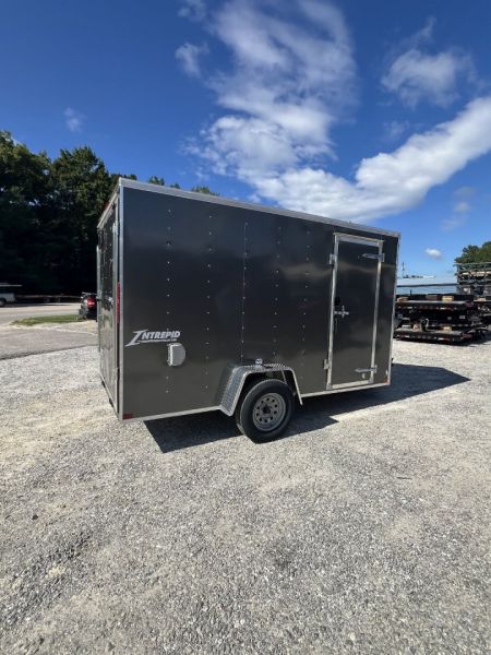 New 2026 Homesteader Trailer / 612IS / 6' wide x 12' Long / 32" Side Door / Ramp Rear Door / 6'6' Interior Height / .030 Charcoal Gray Aluminum