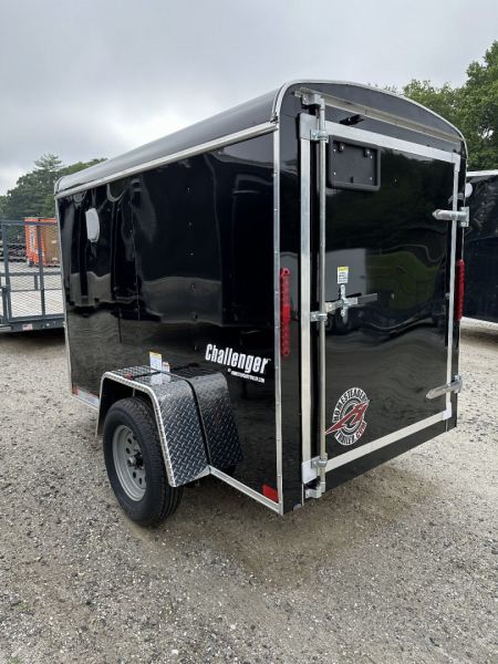 New 2026 Homesteader Trailer / Challenger Series / 5x8 / 5'7" Interior Height / Single Swing Rear Door / 32" Side Door / 24" Stoneguard / .030 Black Aluminum