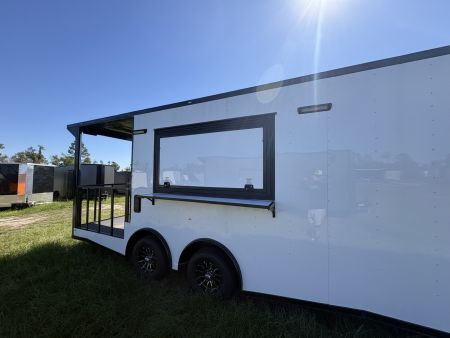 New 2027 Rock Solid Cargo 8.5x26 Custom Concession Trailer – White