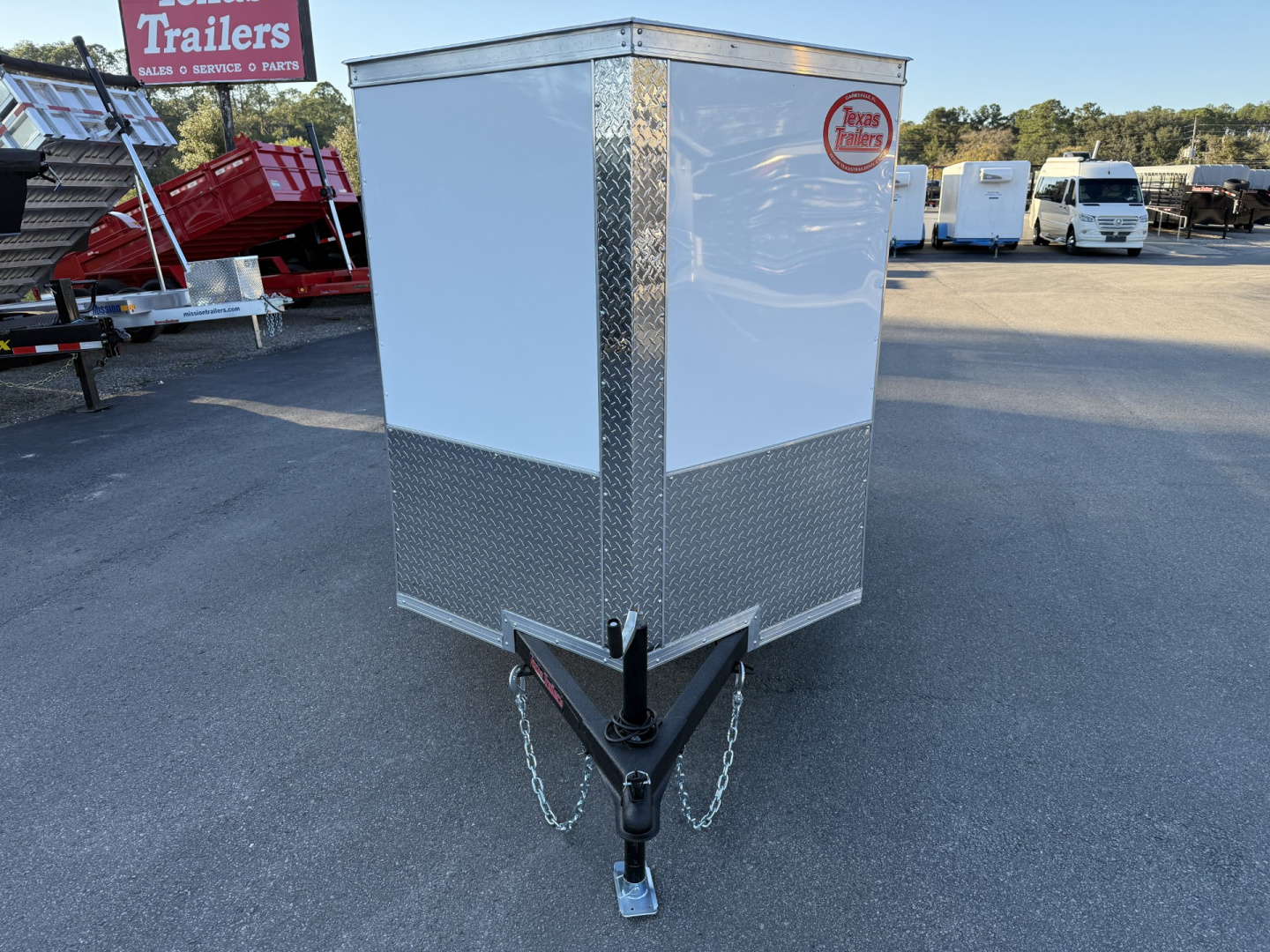 New TX5X8SA TEXAS TRAILERS 5' X 8' CARGO / ENCLOSED TRAILER W/REAR RAMP DOOR & SIDE DOOR