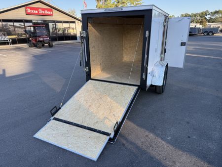 New TX5X8SA TEXAS TRAILERS 5' X 8' CARGO / ENCLOSED TRAILER W/REAR RAMP DOOR & SIDE DOOR