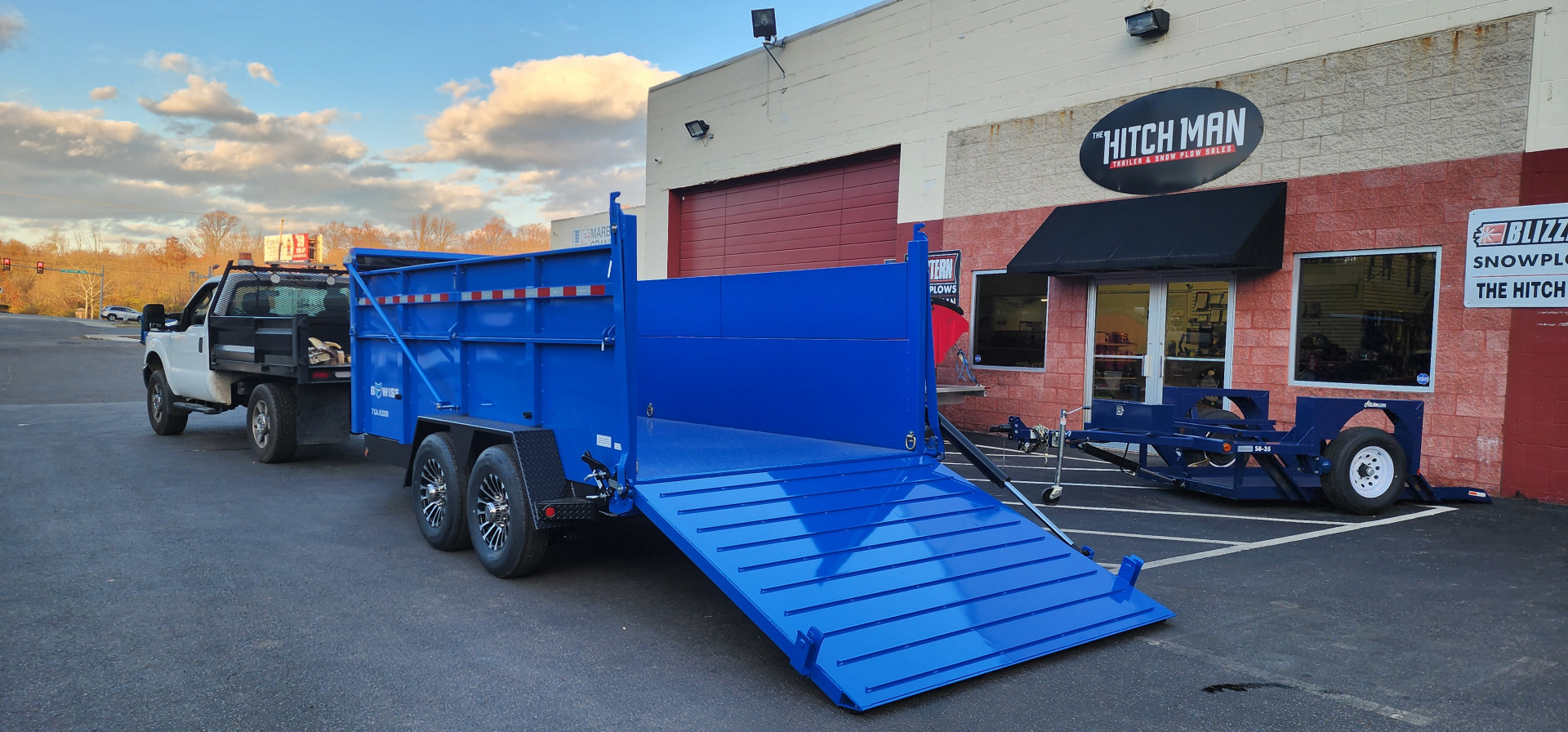New 7 x 14 DUT15 BWISE Telescopic Ultimate Dump Trailer 15.4K **Blue/Black Frame