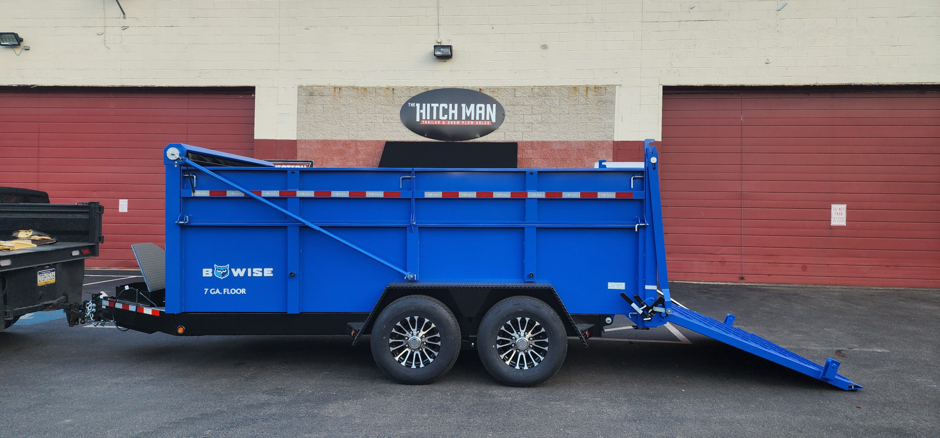 New 7 x 14 DUT15 BWISE Telescopic Ultimate Dump Trailer 15.4K **Blue/Black Frame