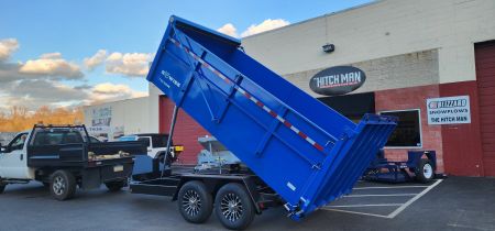 New 7 x 14 DUT15 BWISE Telescopic Ultimate Dump Trailer 15.4K **Blue/Black Frame