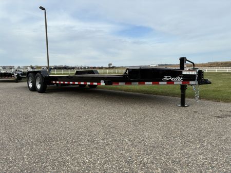 New 2026 Delta 27TB Bumper Pull Tilt 24' Flatbed Trailer