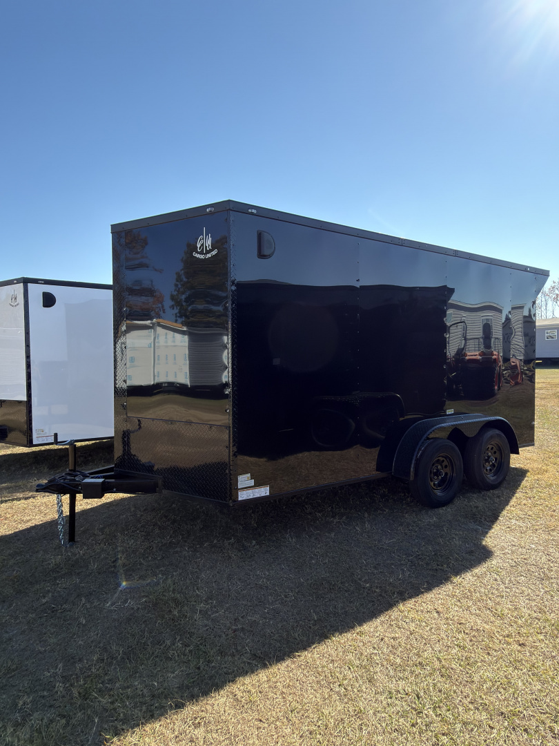 New 2026 Cargo United 7x14TA 7' Tall .080 PolyCor Blackout Package Rear Wing Spoiler Cargo / Enclosed Trailer