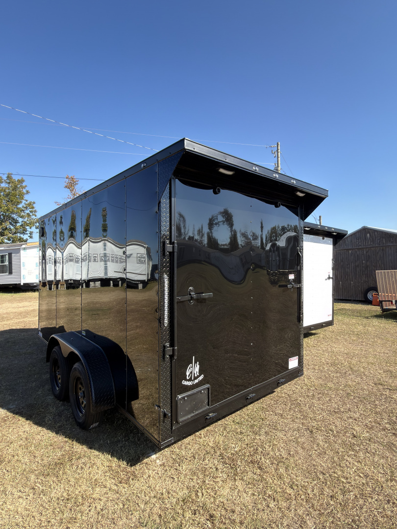 New 2026 Cargo United 7x14TA 7' Tall .080 PolyCor Blackout Package Rear Wing Spoiler Cargo / Enclosed Trailer