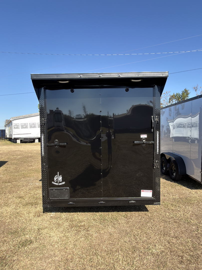 New 2026 Cargo United 7x14TA 7' Tall .080 PolyCor Blackout Package Rear Wing Spoiler Cargo / Enclosed Trailer