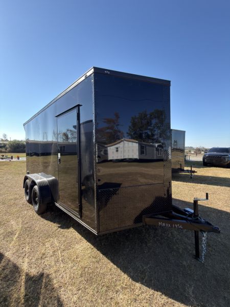 New 2026 Cargo United 7x14TA 7' Tall .080 PolyCor Blackout Package Rear Wing Spoiler Cargo / Enclosed Trailer
