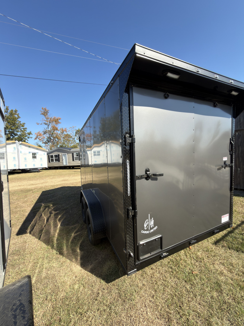 New 2026 Cargo United 7x14TA 7' Tall .080 PolyCor Blackout Package Rear Wing Spoiler Cargo / Enclosed Trailer