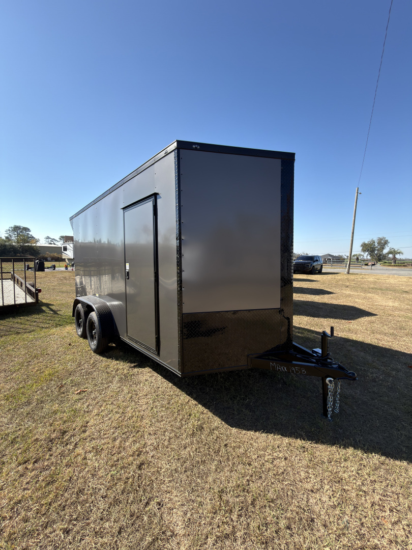 New 2026 Cargo United 7x14TA 7' Tall .080 PolyCor Blackout Package Rear Wing Spoiler Cargo / Enclosed Trailer