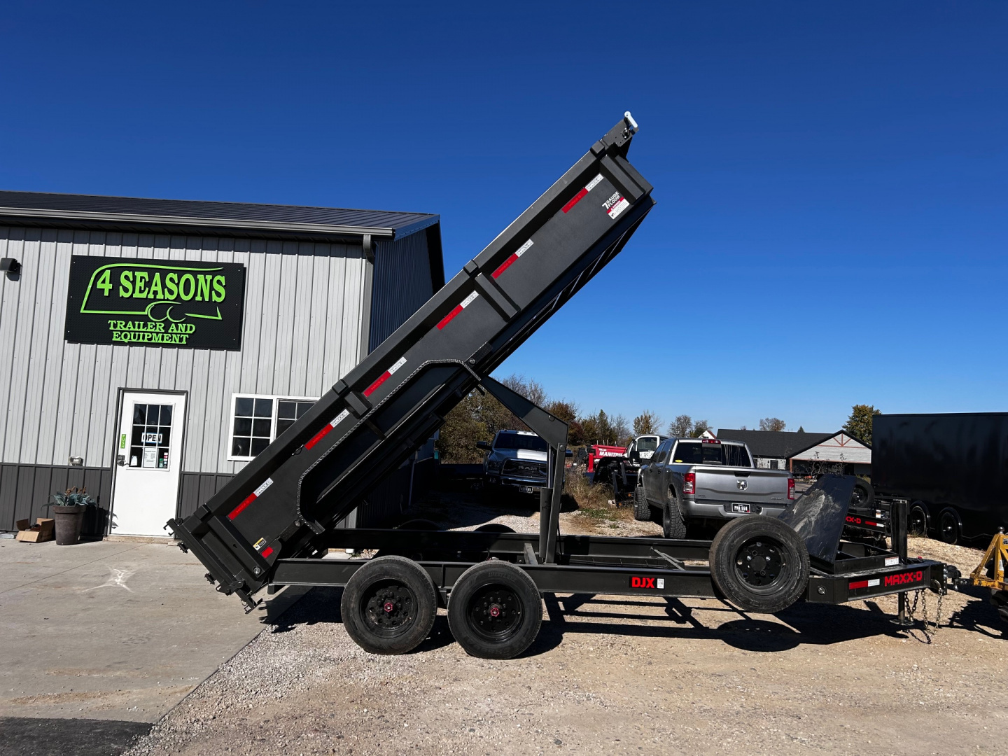 New 2026 MAXXD DJX 83"X16' 16K GVWR HD 7 GA FLOOR HYDRAULIC JACK Dump Trailer