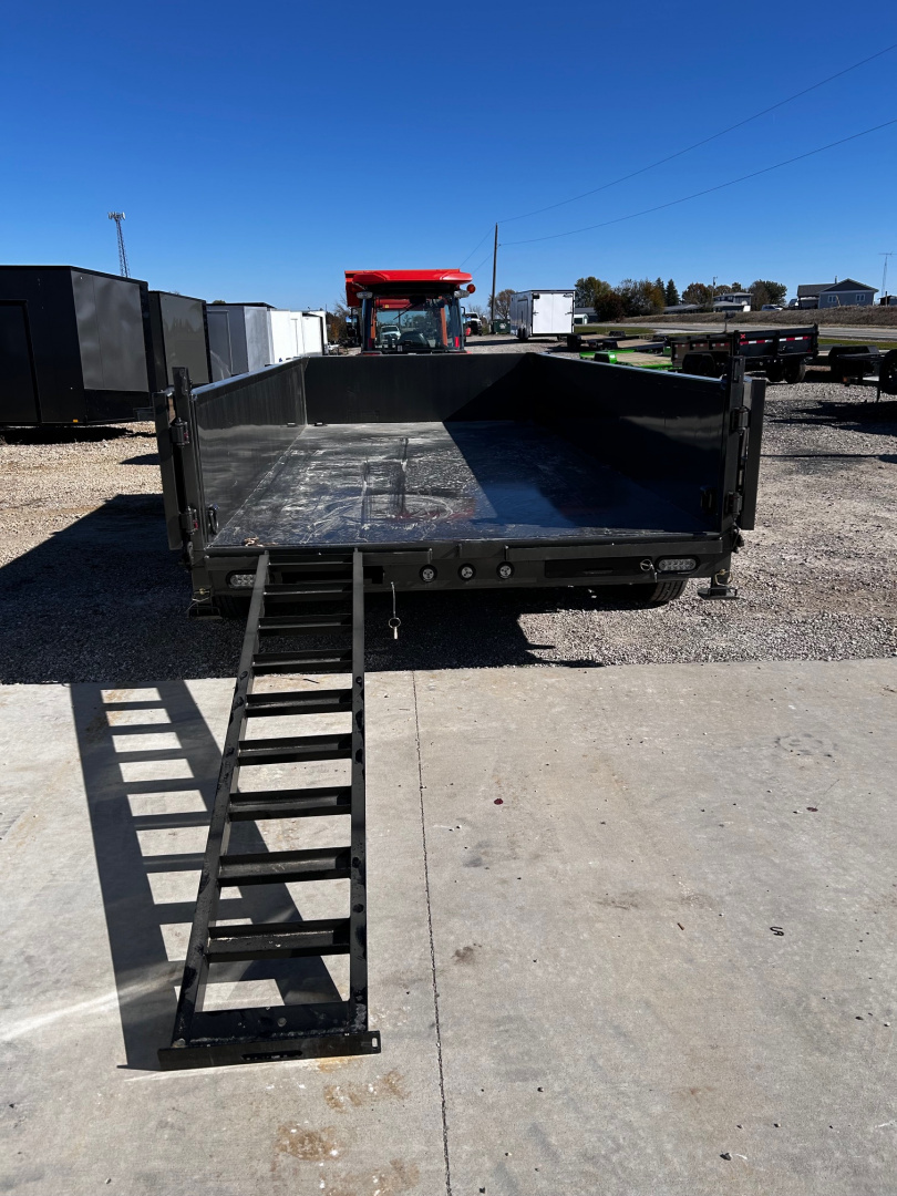 New 2026 MAXXD DJX 83"X16' 16K GVWR HD 7 GA FLOOR HYDRAULIC JACK Dump Trailer