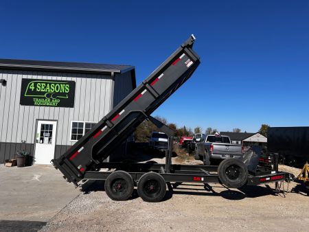 New 2026 MAXXD DJX 83"X16' 16K GVWR HD 7 GA FLOOR HYDRAULIC JACK Dump Trailer