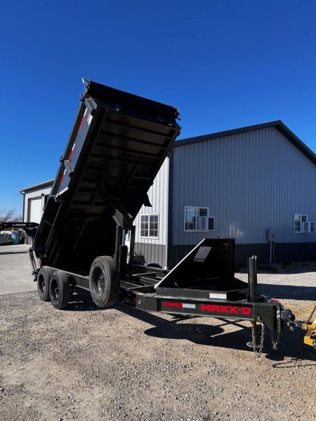 New 2026 MAXXD DJX 83"X16' 16K GVWR HD 7 GA FLOOR HYDRAULIC JACK Dump Trailer