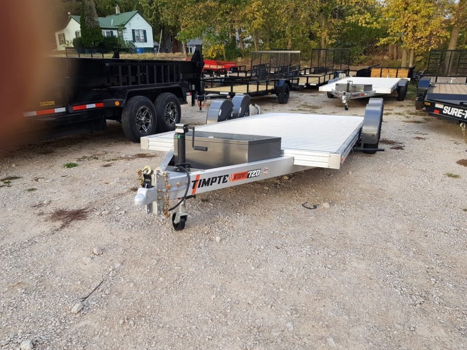 New 2027 Timpte 7x20 Hydraulic Drop Deck Aluminum Car Hauler 7K