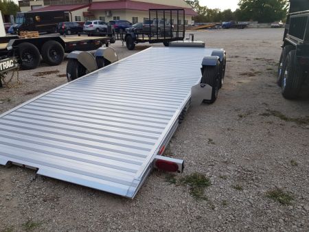 New 2026 Timpte 7x20 Hydraulic Drop Deck Aluminum Car Hauler 7K