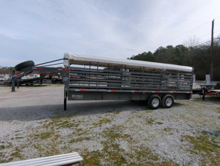 New 2025 W-W Trailer ROUSTABOUT GOOSENECK Stock / Stock Combo Trailer