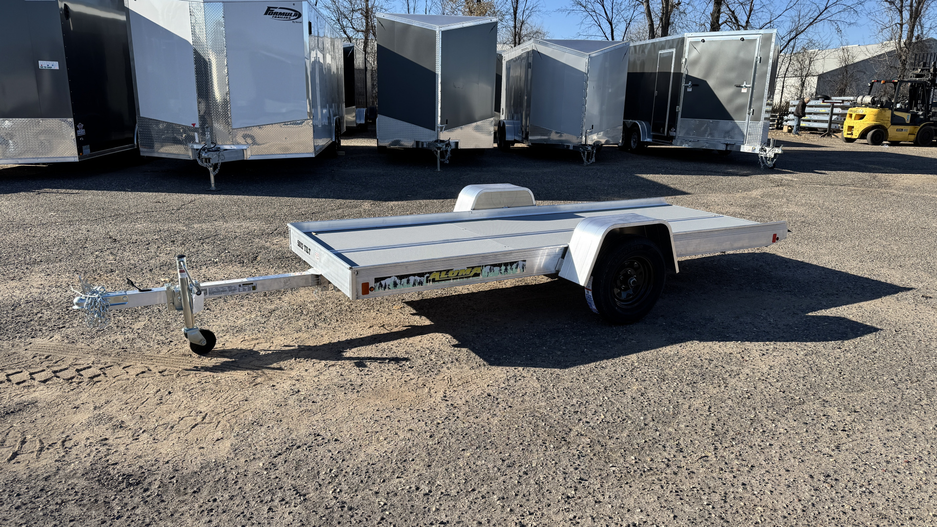 New Aluma TILT (12'x50") Aluminum Snowmobile Trailer- Single Place Tilt Bed!