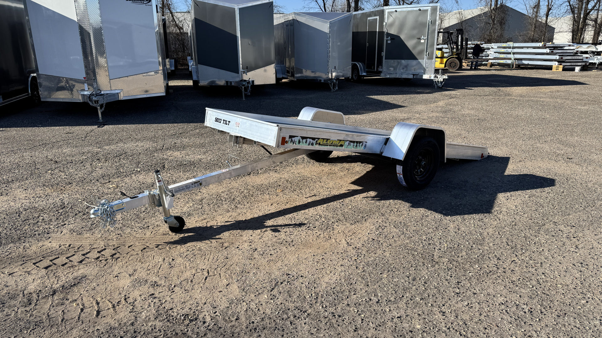 New Aluma TILT (12'x50") Aluminum Snowmobile Trailer- Single Place Tilt Bed!